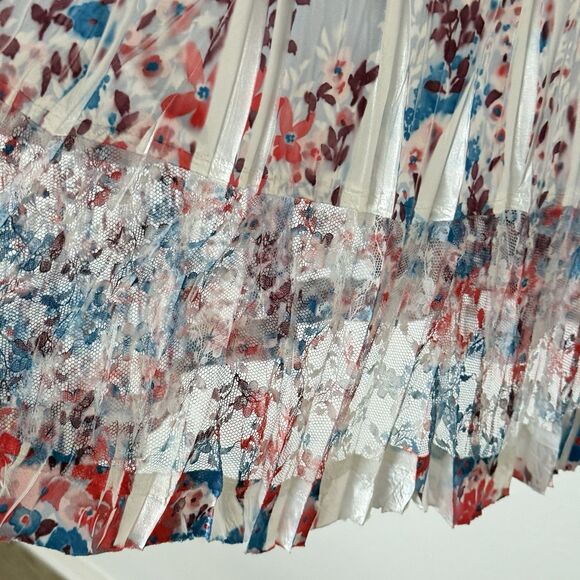 Komarov Dress Women 3X Ruffle Lace Sleeve Charmeuse Cocktail Party Formal - Picture 6 of 15